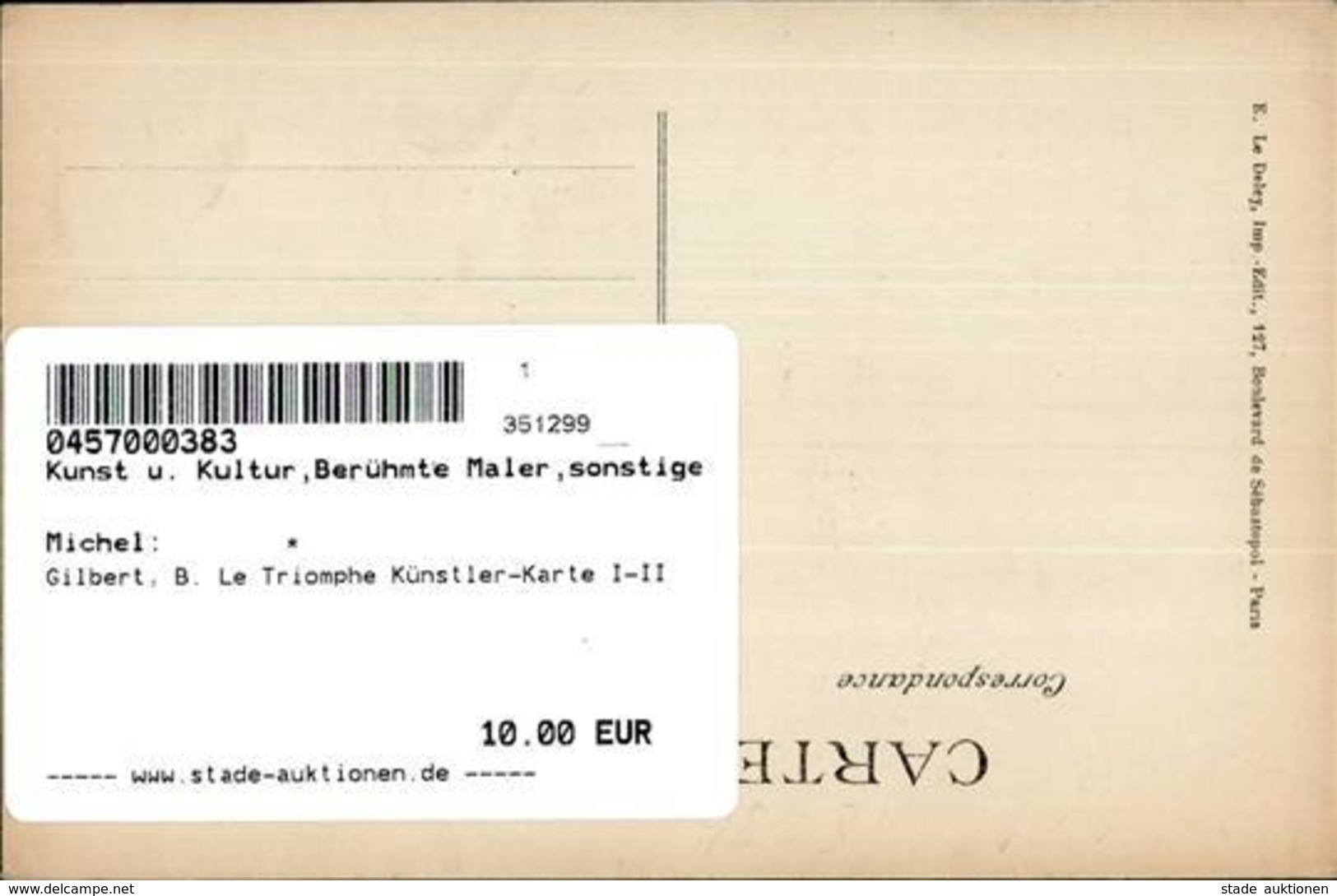 Gilbert, B. Le Triomphe Künstler-Karte I-II - Other & Unclassified