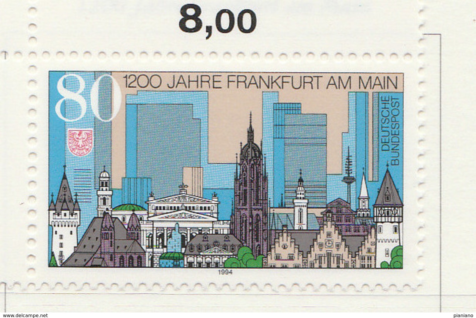 PIA - GER-  1994  : 12° Centenario Della Città Di Francoforte Sul Meno  -  (Yv 1549) - Unused Stamps
