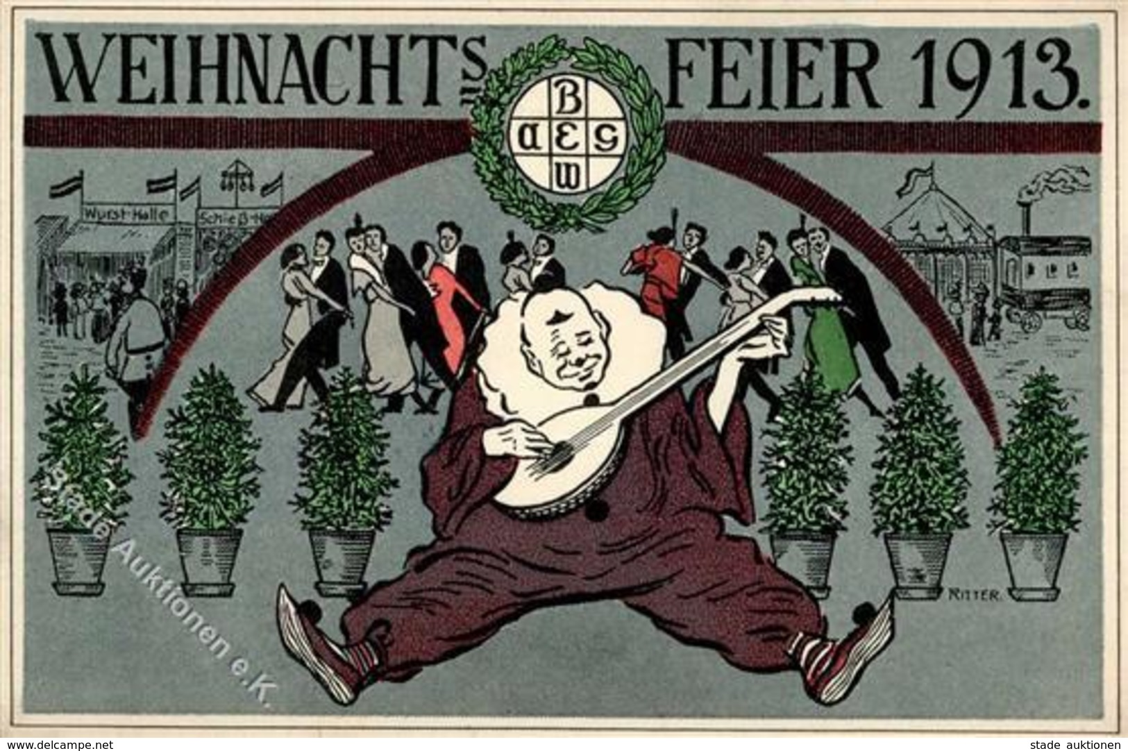 Ritter Weihnachtsfeier AEG BEW 1913 I-II - Sonstige & Ohne Zuordnung