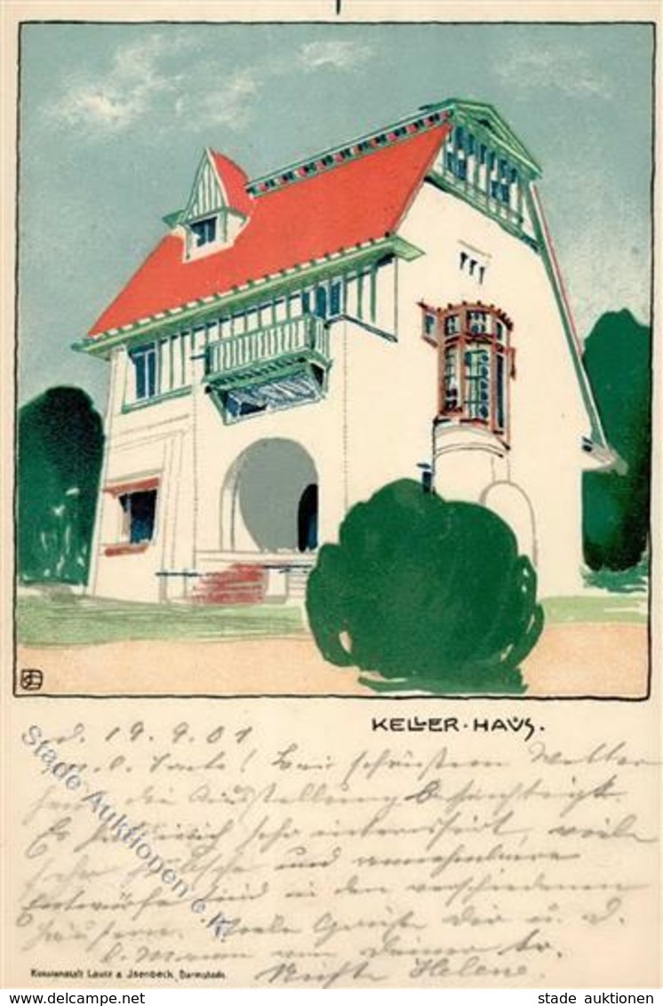 Kunstgeschichte Darmstadt Olbrich Kellerhaus 1901 I-II - Sonstige & Ohne Zuordnung