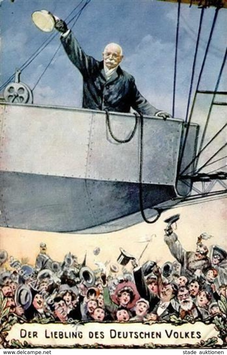 Thiele, Arthur Graf Zeppelin  Künstlerkarte I-II Dirigeable - Thiele, Arthur