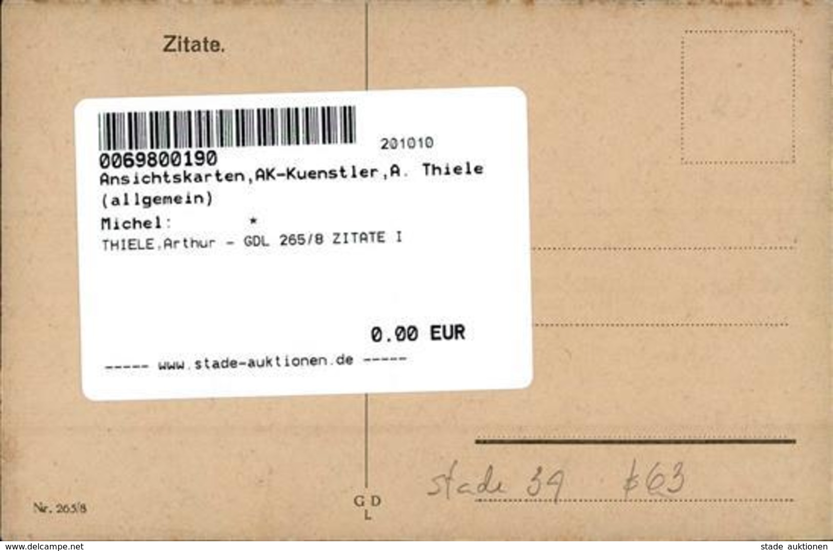 THIELE,Arthur - GDL 265/8 ZITATE I - Thiele, Arthur