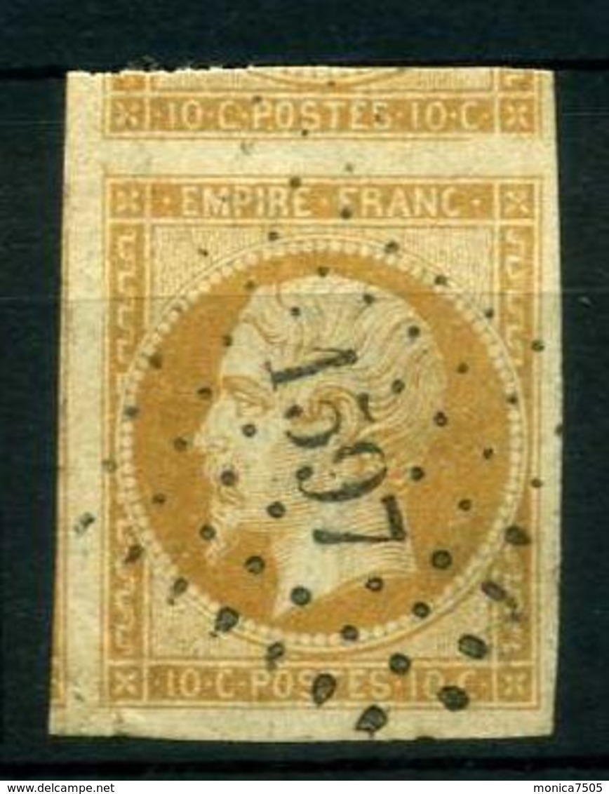 FRANCE ( POSTE ) : Y&T N°  13B ? TIMBRE  BIEN  OBLITERE , A VOIR . - 1853-1860 Napoléon III