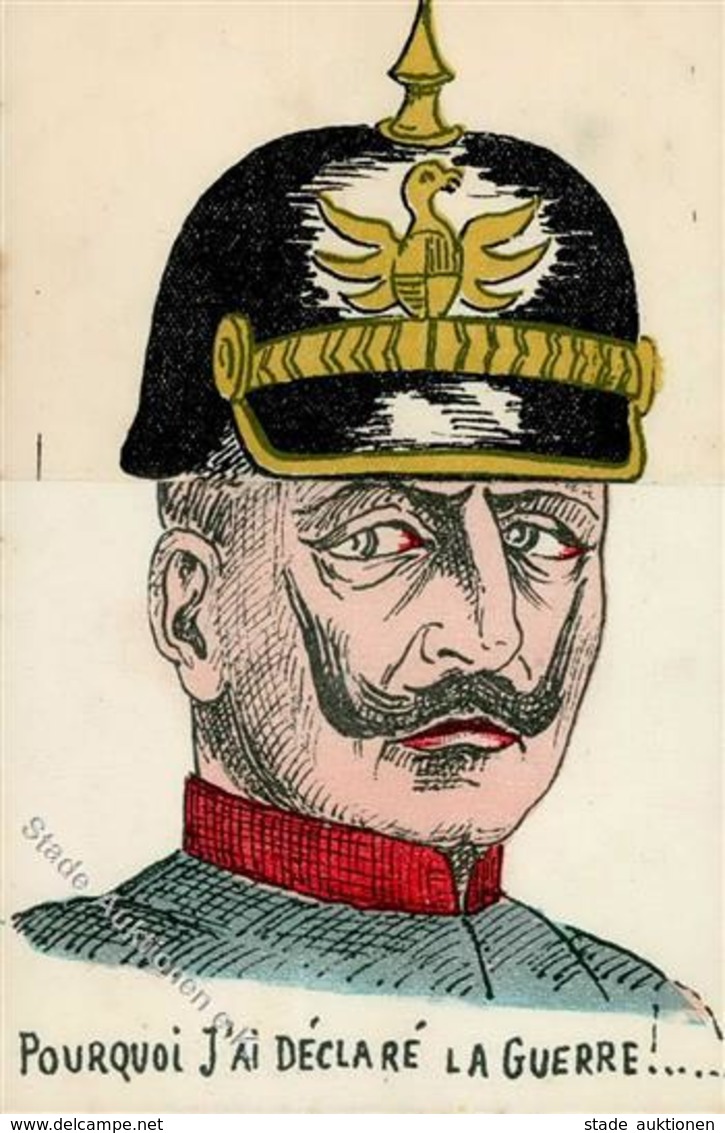 Mechanik-Karte Kaiser Wilhelm II. Schiebekarte I-II - Sonstige & Ohne Zuordnung