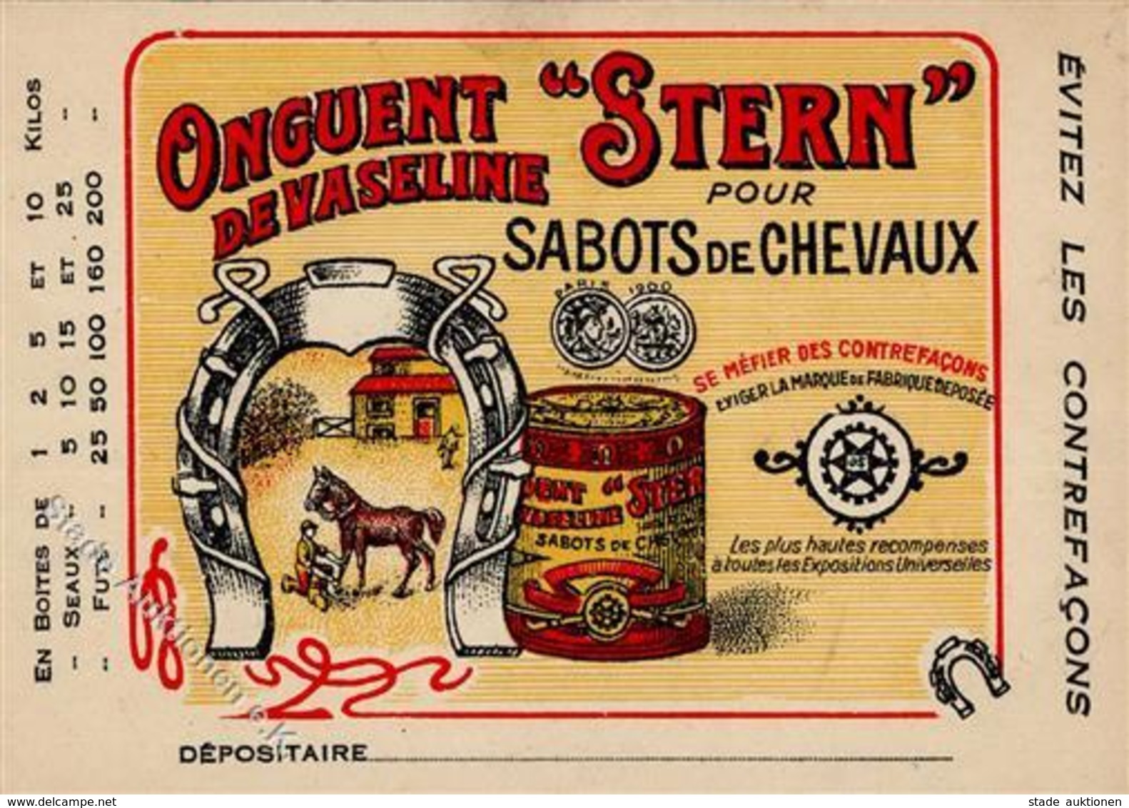 PARIS - Jüdische Firma - Vaseline-Creme STERN I - Publicité