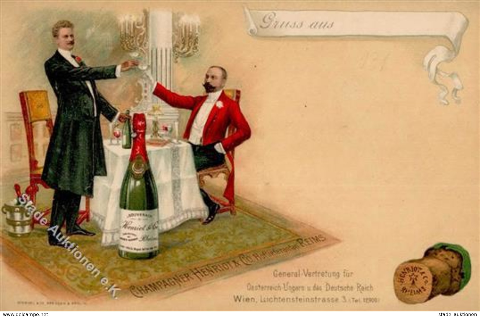 REIMS - CHAMPAGNE HENRIOT&Co - Generalvertretung Wien I - Reclame