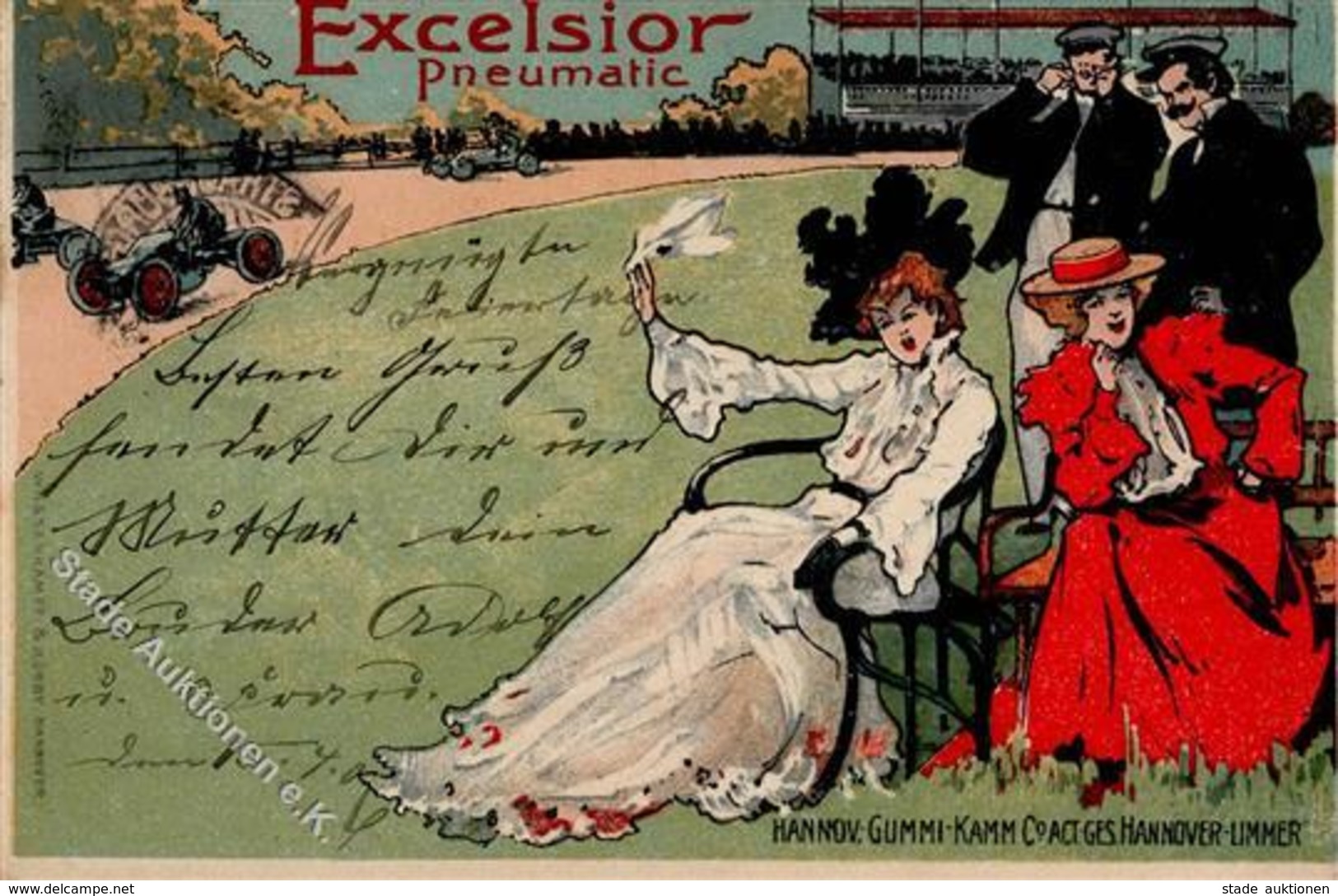 Werbung Auto Hannover (3000) Excelsior Pneumatic 1906 I-II Publicite - Publicité