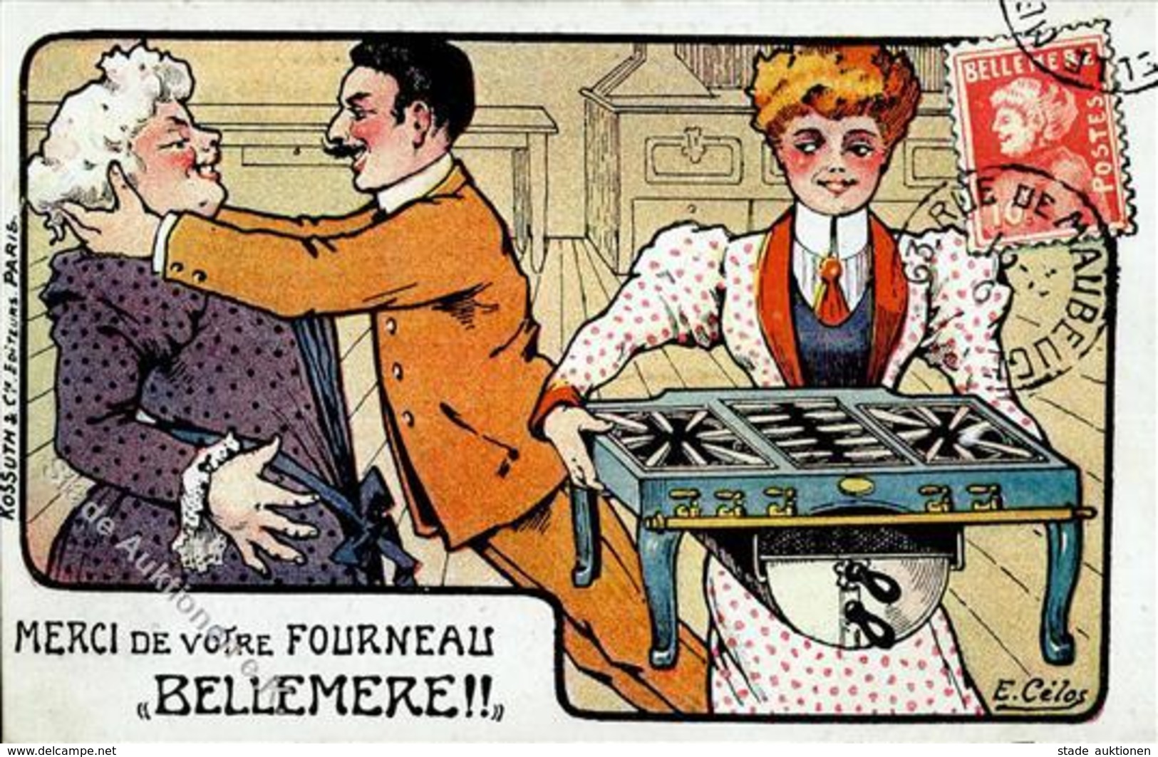 Werbung Bellemere Gasherd 1907 I-II Publicite - Publicité