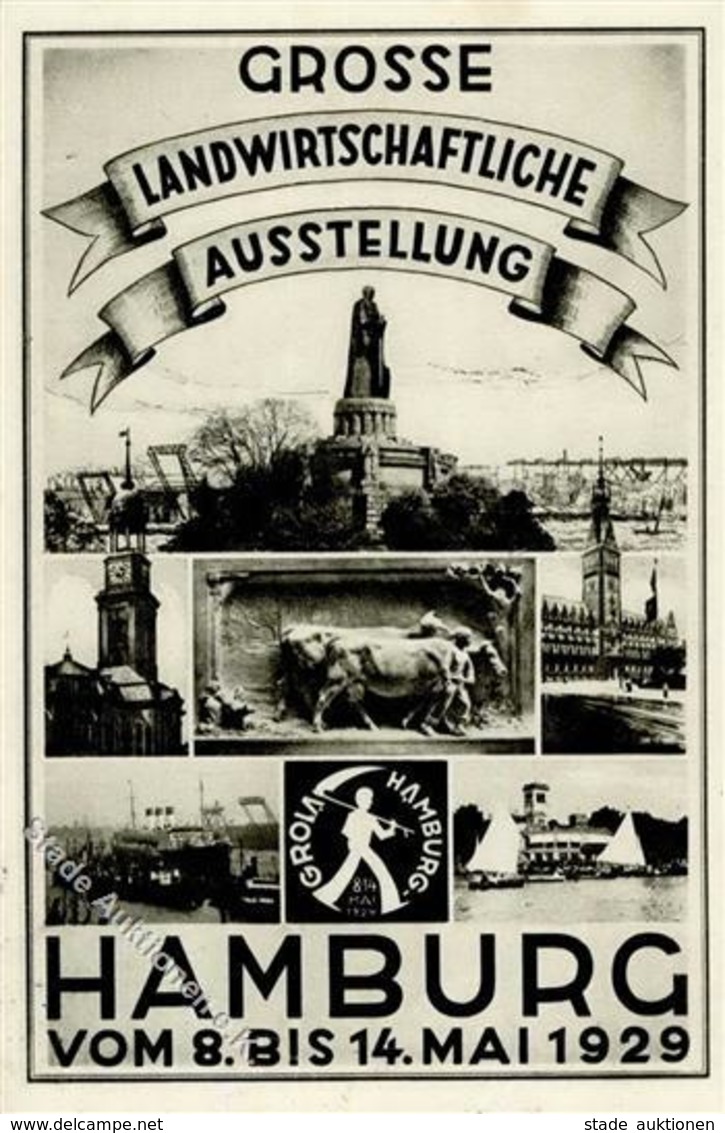 Landwirtschaft - Grosse LANDWIRTSCHAFTLICHE AUSSTELLUNG HAMBURG 1929 Mit S-o I Paysans - Exposiciones