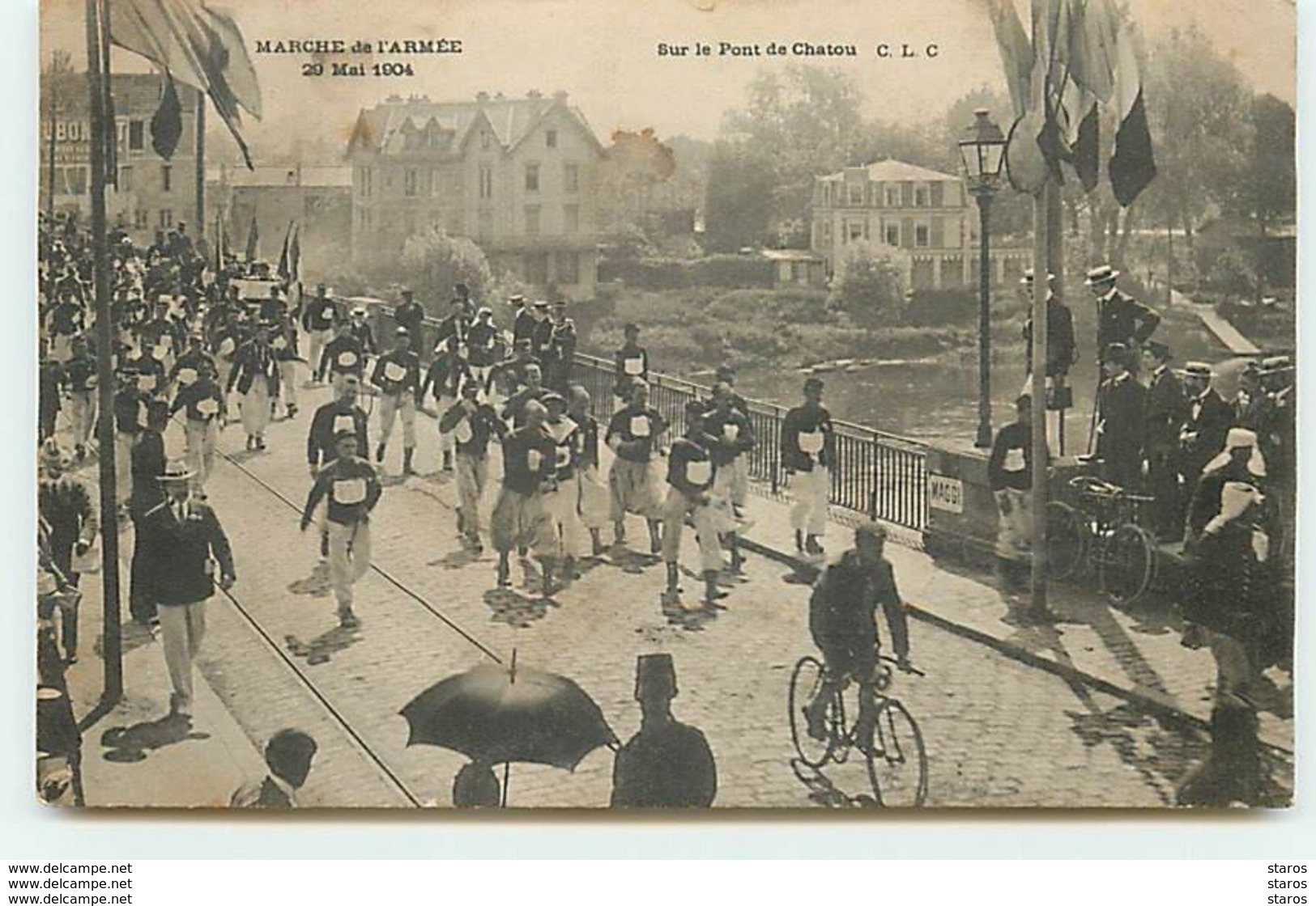 CHATOU - Marche De L'Armée 29 Mai 1904 - Sur Le Pont De Chatou - Chatou