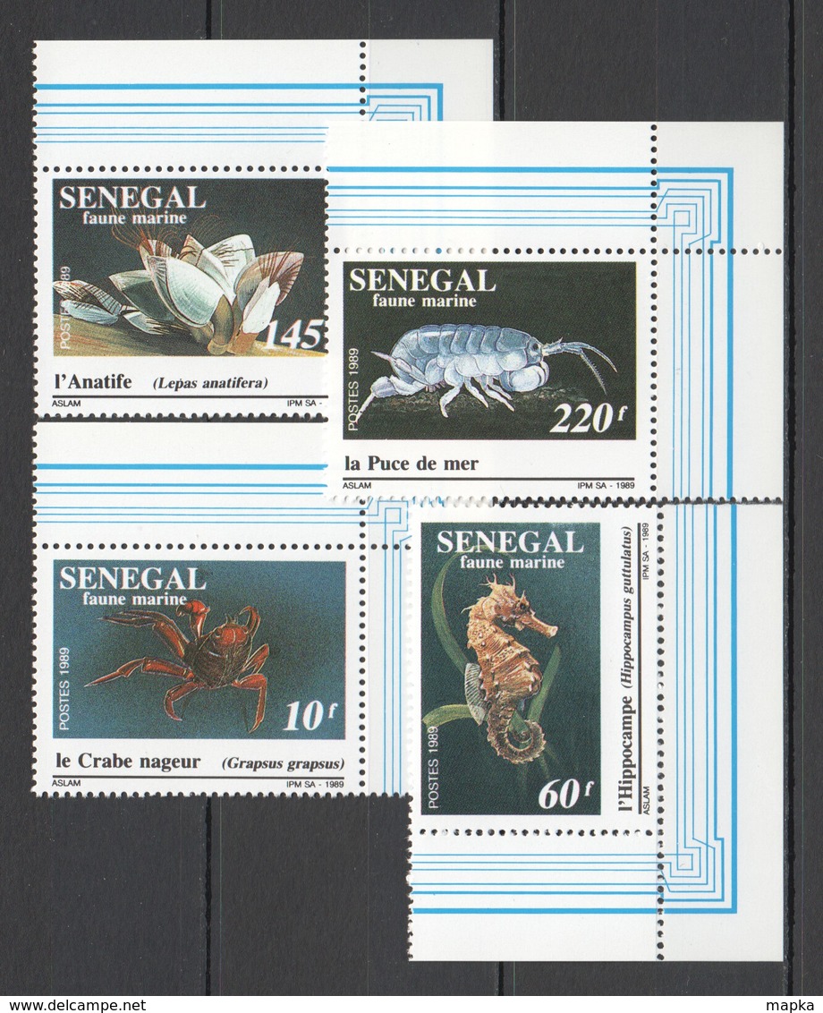 N651 1989 SENEGAL FISH & MARINE LIFE 1SET MNH - Meereswelt