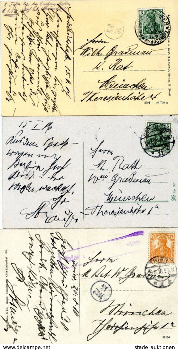Strauss, Johann (Enkel) Autograph Lot Mit 13 Ansichtskarten I-II - Otros & Sin Clasificación