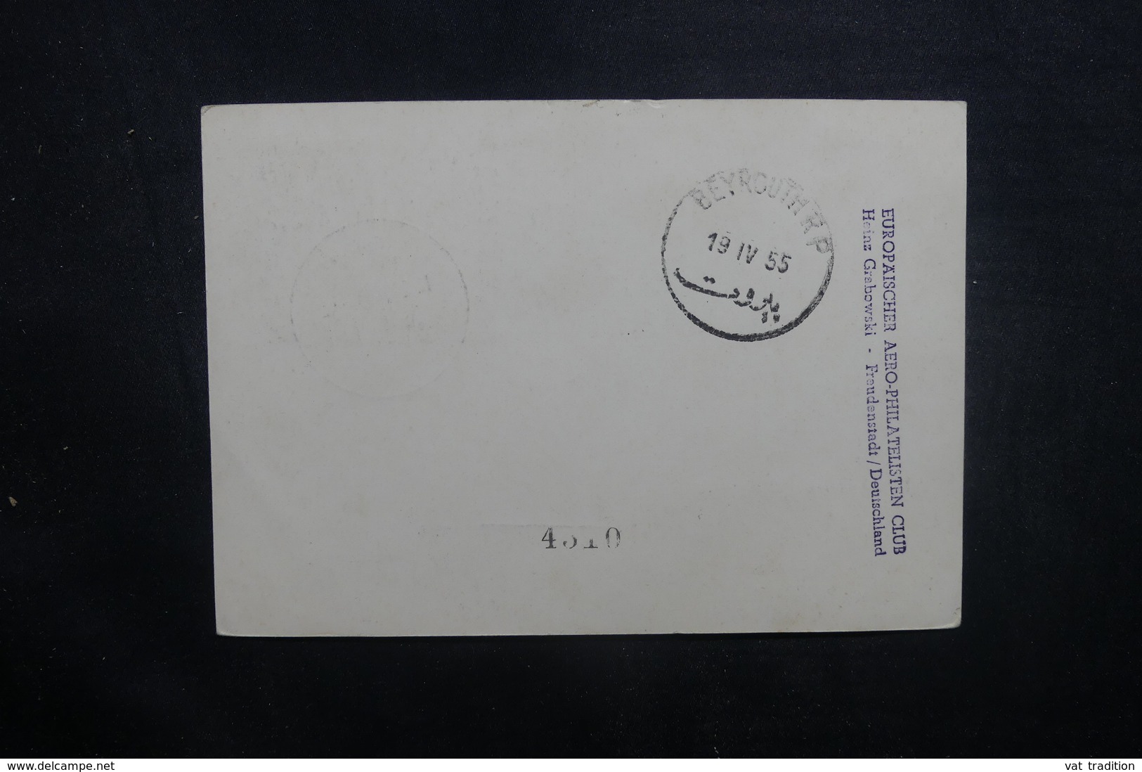 SARRE - Carte Pour Beyrouth Par 1er Vol Bruxelles / Beyrouth En 1955, Affranchissement Plaisant - L 40584 - Lettres & Documents