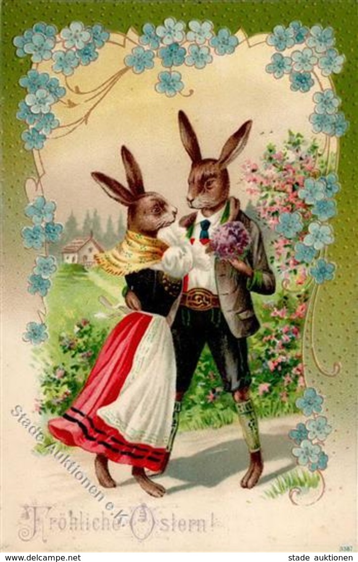 Ostern Hasen Personifiziert 1904 I-II Paques - Pascua