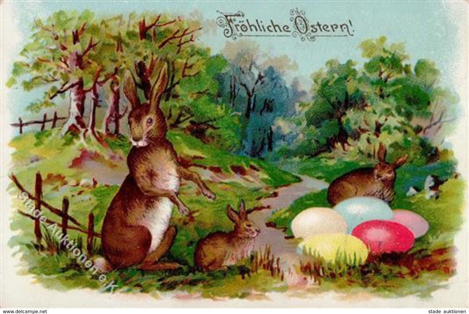 Ostern Hasen Personifiziert 1908 I-II (Eckbug) Paques - Pascua