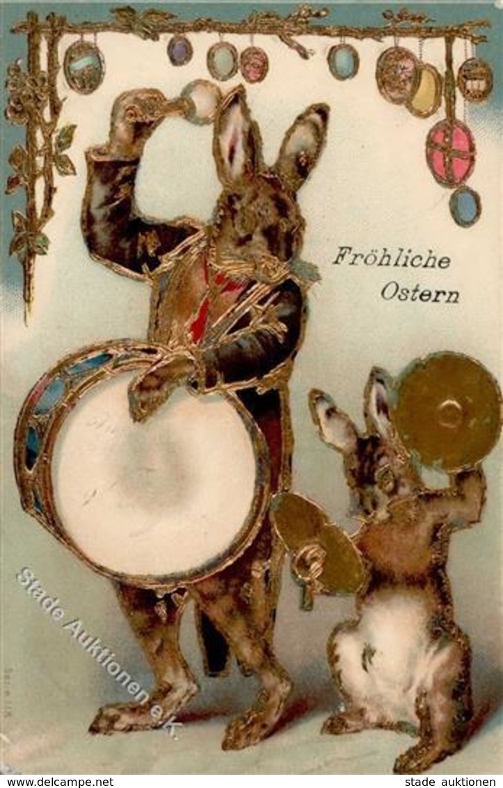 Ostern Hasen Personifiziert Prägedruck 1905 I-II Paques - Pâques