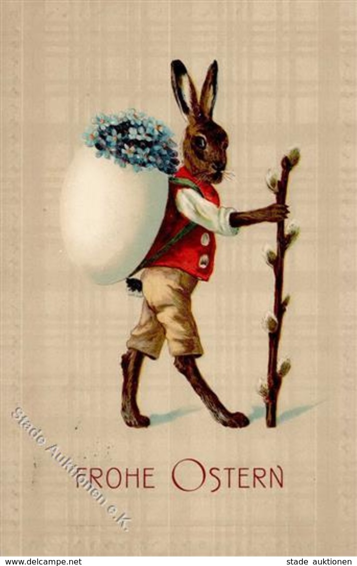 Ostern Hasen Personifiziert Prägedruck 1911 I-II Paques - Ostern