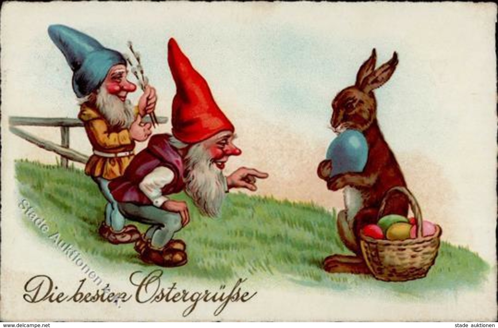 Ostern Hasen Personifiziert Zwerge I-II Lutin Paques - Pâques