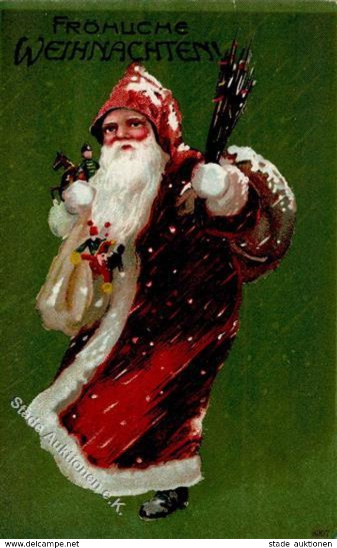 WEIHNACHTSMANN - Prägelitho Mit Spielzeug I-II Jouet - Santa Claus