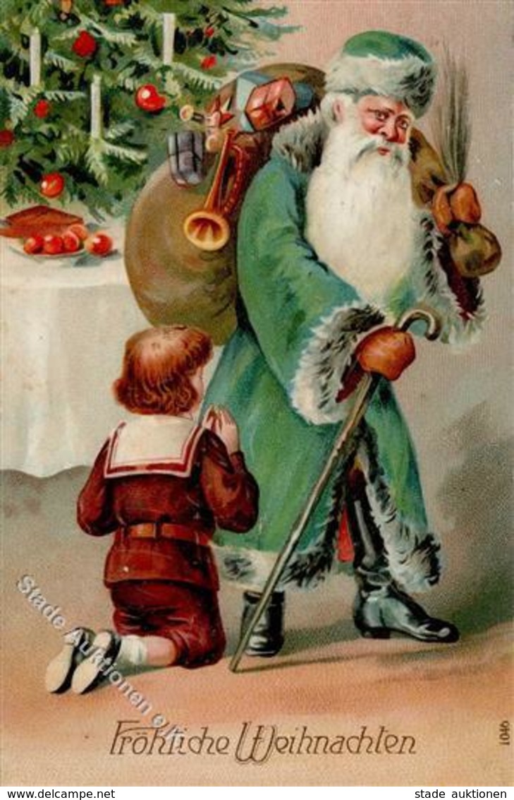Weihnachtsmann Kind Spielzeug Prägedruck 1908 I-II Pere Noel Jouet - Santa Claus