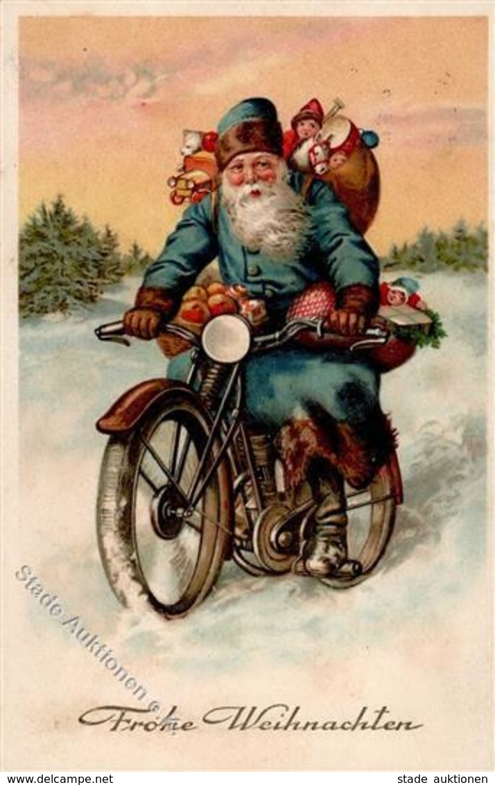 Weihnachtsmann Motorrad Spielzeug  I-II Pere Noel Jouet - Santa Claus