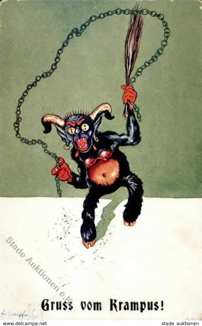 Krampus   Künstlerkarte 1910 I-II - Otros & Sin Clasificación