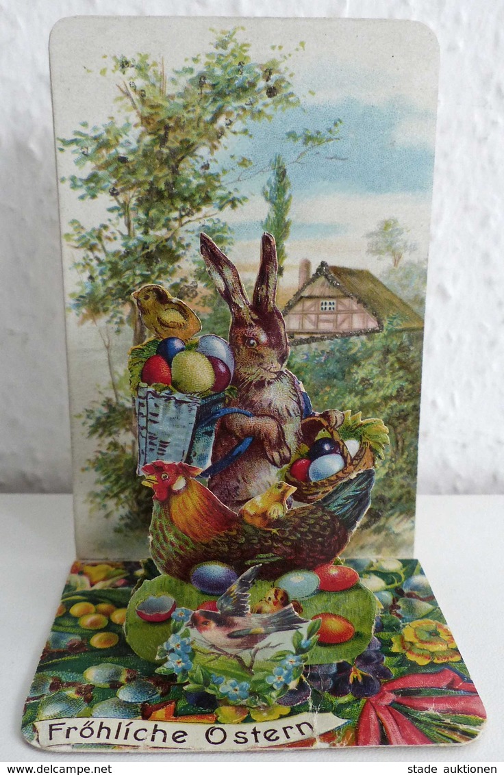 Glückwunsch Ostern Papp-Karte Mit Aufsteller I-II Paques - Baumgarten, F.