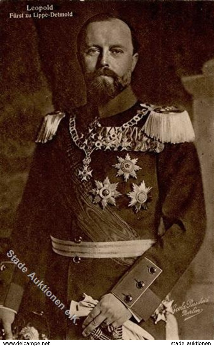 Adel Lippe Detmold Fürst Leopold I-II - Familias Reales