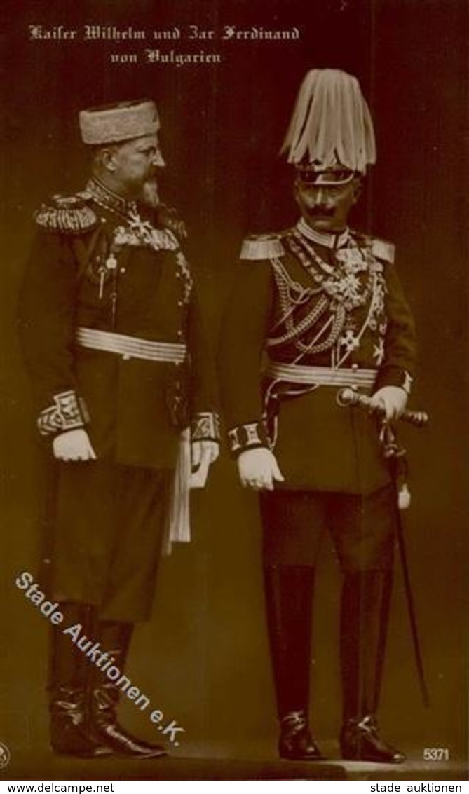 Adel Preussen Kaiser Wilhelm II. U. Zar Ferdinand Von Bulgarien Foto-Karte I-II - Case Reali