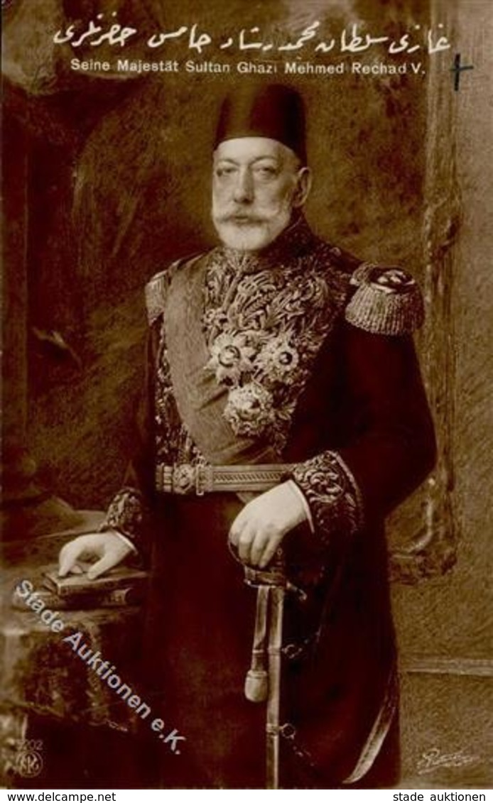 Adel Türkei Sultan Ghazi Mehmed Rechad V. Foto-Karte I-II - Royal Families