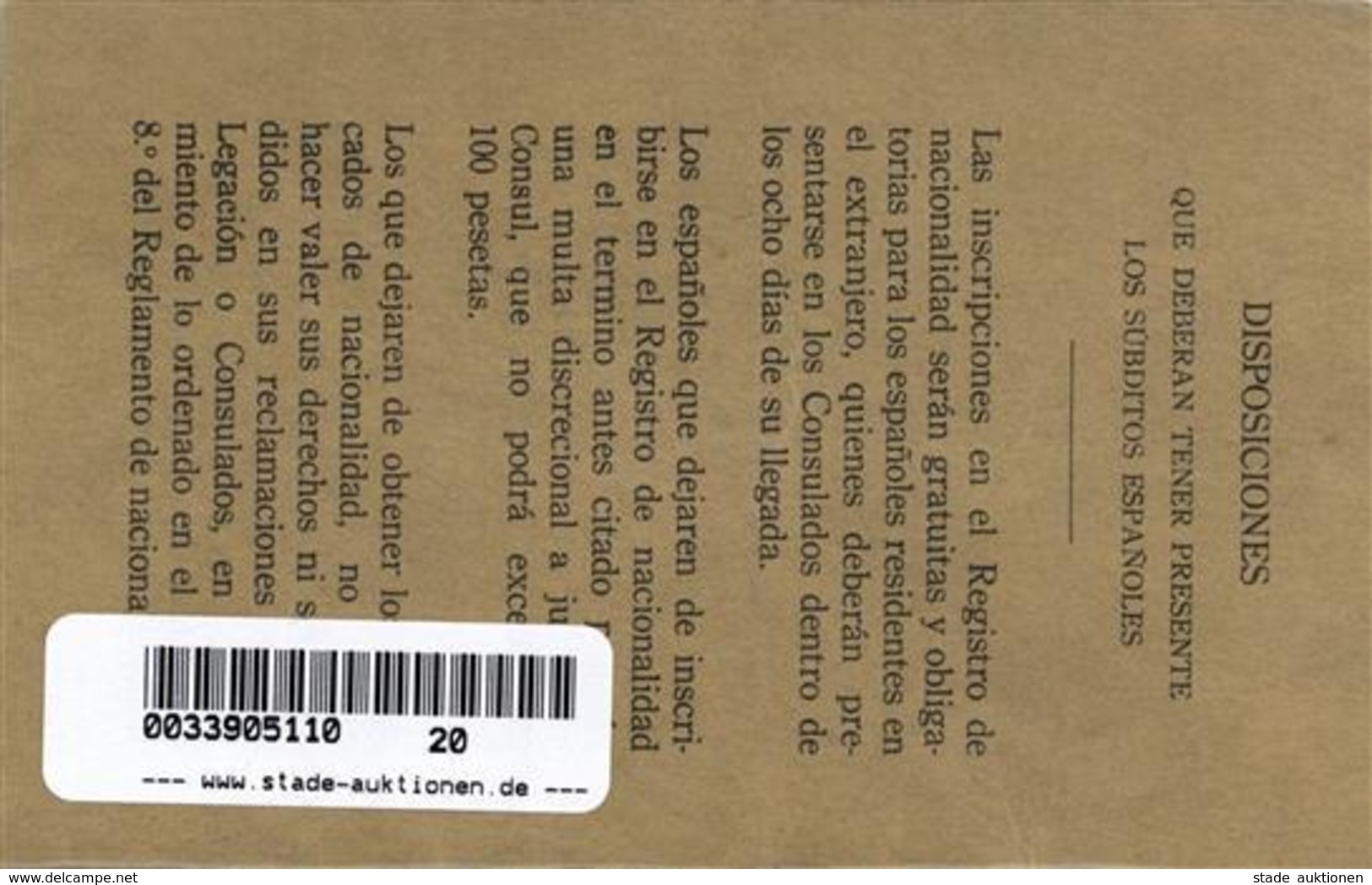 Botschaft Spanisches Konsulat In New York Mit Orig. Unterschrift Des Konsuls Pablo De Palacio 1933 I-II - Sin Clasificación