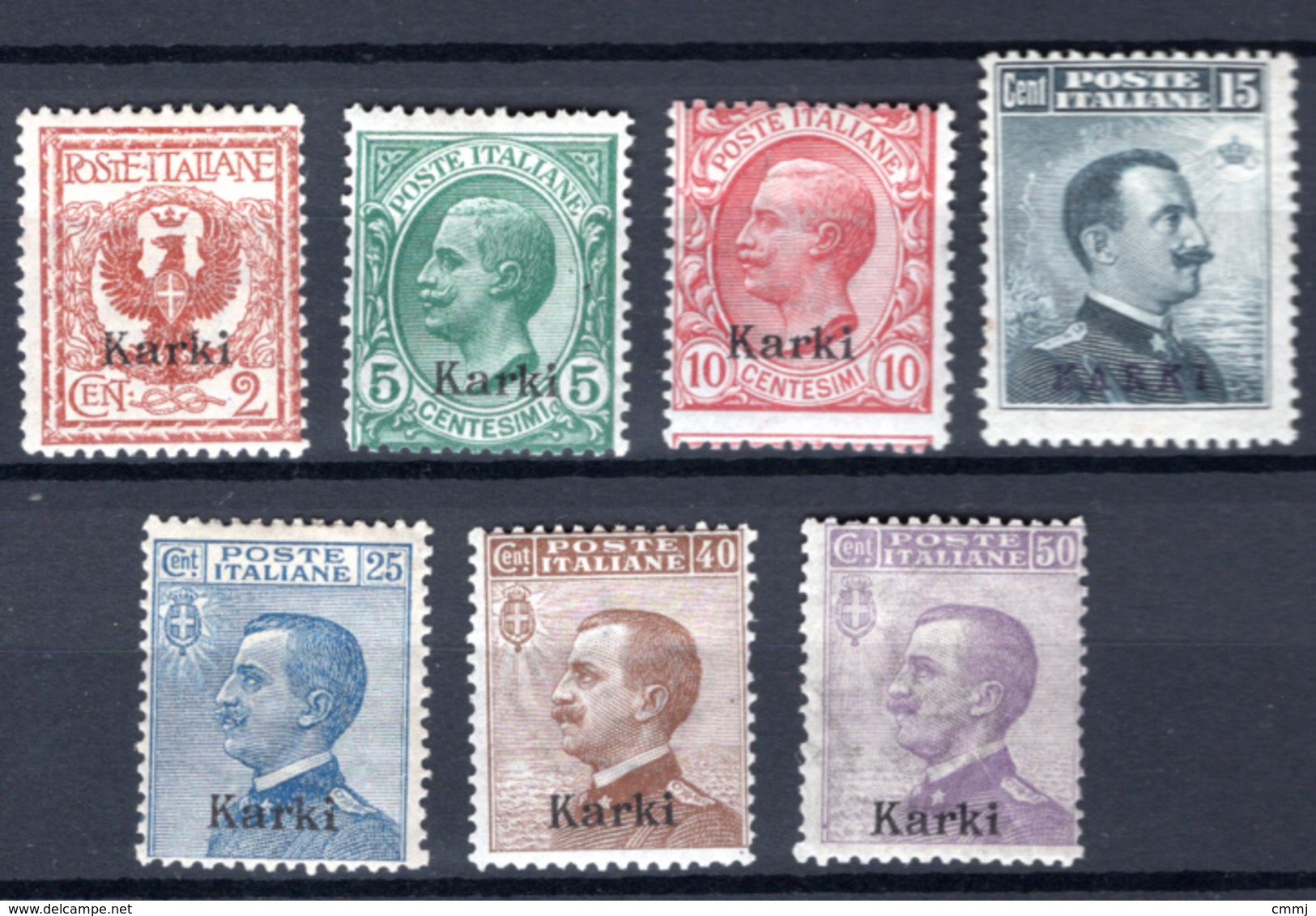 1912  - ISOLE ITALIANE DELL'EGEO: KARKI -  Italia - Catg. Unif.  1/7 - Firmato Biondi - LH - (W2019.37..) - Aegean (Carchi)