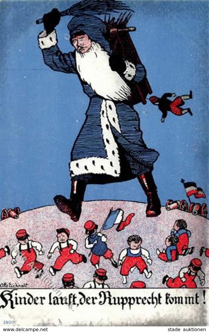 Antipropaganda WK I Kinder Lauft Der Rupprecht Kommt Künstlerkarte I-II - Guerre 1914-18