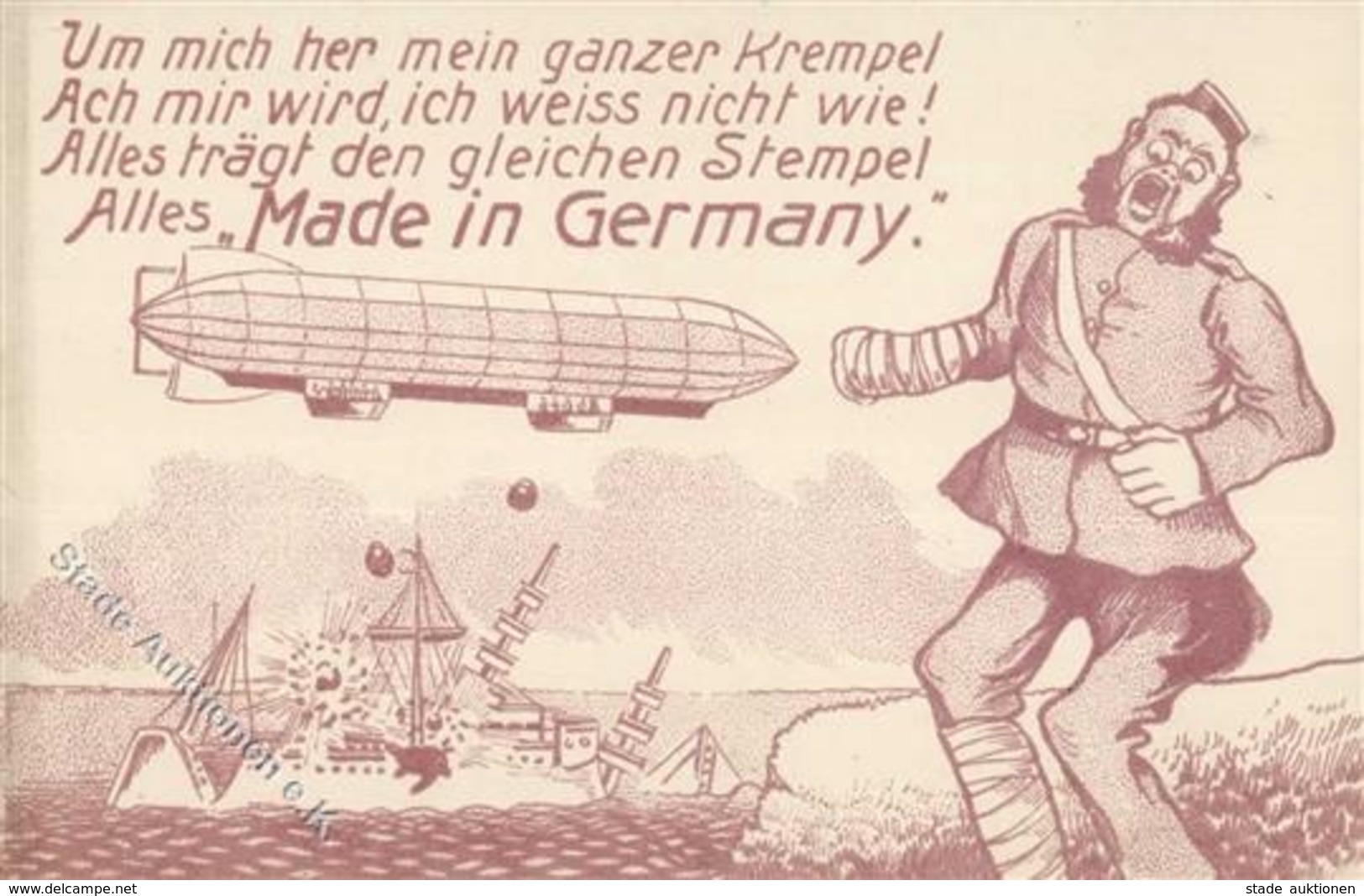 Antipropaganda WK I Made In Germany Künstlerkarte I-II - War 1914-18