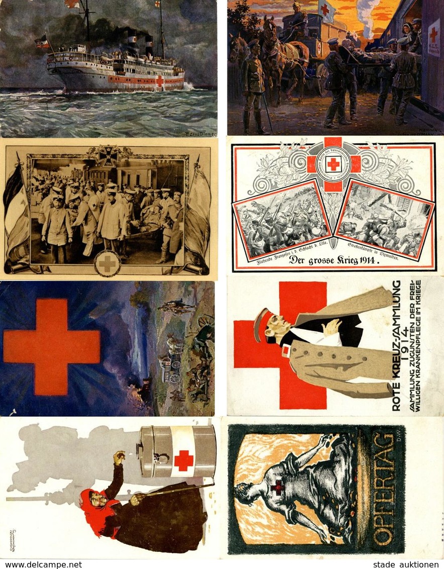 Rotes Kreuz WK I Lot Mit 30 Ansichtskarten I-II - Red Cross