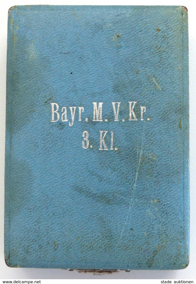 WK I Orden Original Ordenschatulle Für Bayr. M. V. Kr. 3. Kl. I-II - Guerre 1914-18