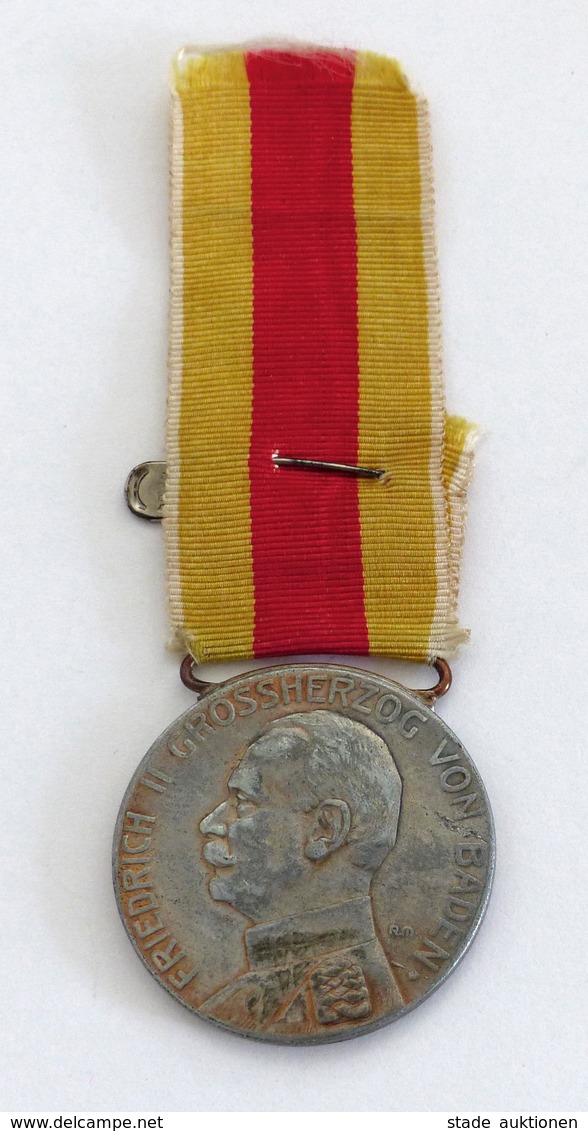 WK I Orden Verdienstmedaille Friedrich Großherzog Von Baden 1916 Versilbert I-II - Guerra 1914-18