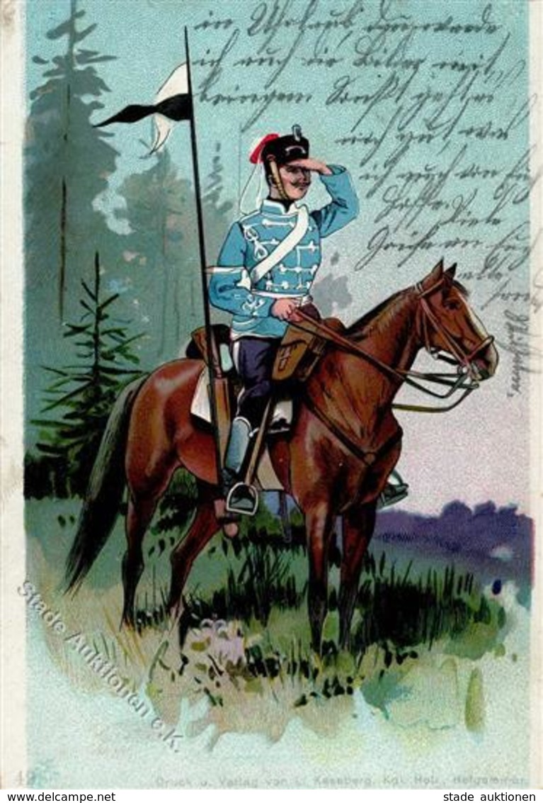 Regiment Beauregard (57100) Frankreich Nr. 13 Husaren Regt.  1909 I-II (fleckig) - Régiments