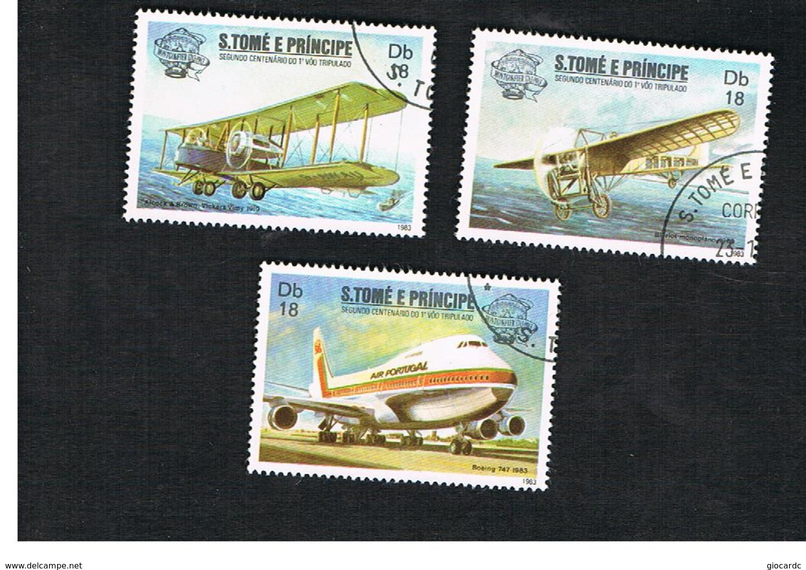SAO TOME' E PRINCIPE (ST. THOMAS AND PRINCE) - MI 831A.833A - 1983 FIRST MANNED FLIGHT BICENTENARY - USED - Sao Tomé E Principe