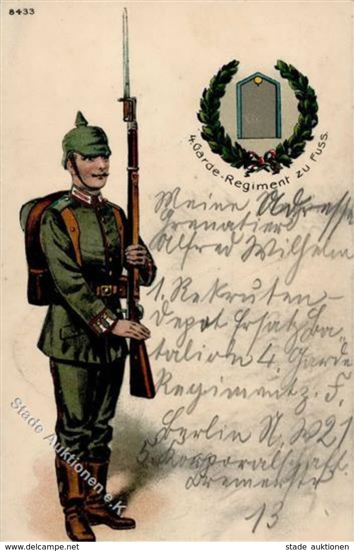 Regiment Berlin Mitte (1000) 4. Garde Regt. Zu Fuß  1915 I-II - Regimientos