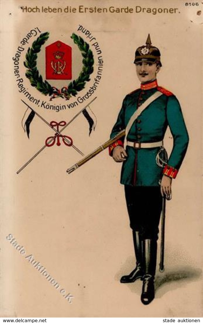 Regiment Berlin Mitte (1000) Nr. 1 Garde Dragoner Regt.  I-II (Reißnagelloch) - Regimientos