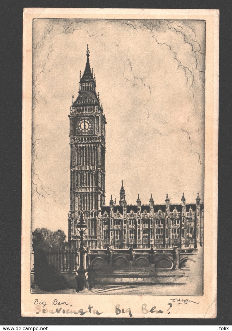 London - Big Ben - Illustration - Houses Of Parliament