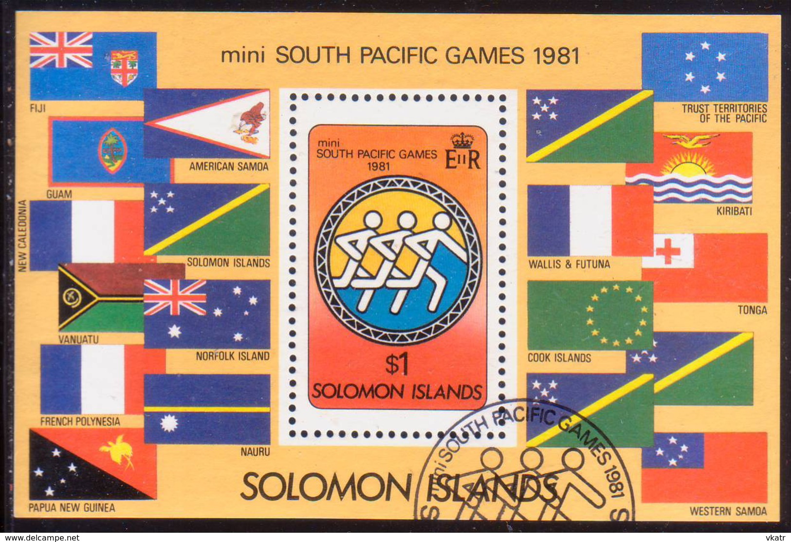 SOLOMON ISLANDS 1981 SG #439-44 Compl.set+m/s Used Mini South Pacific Games - Solomon Islands (1978-...)