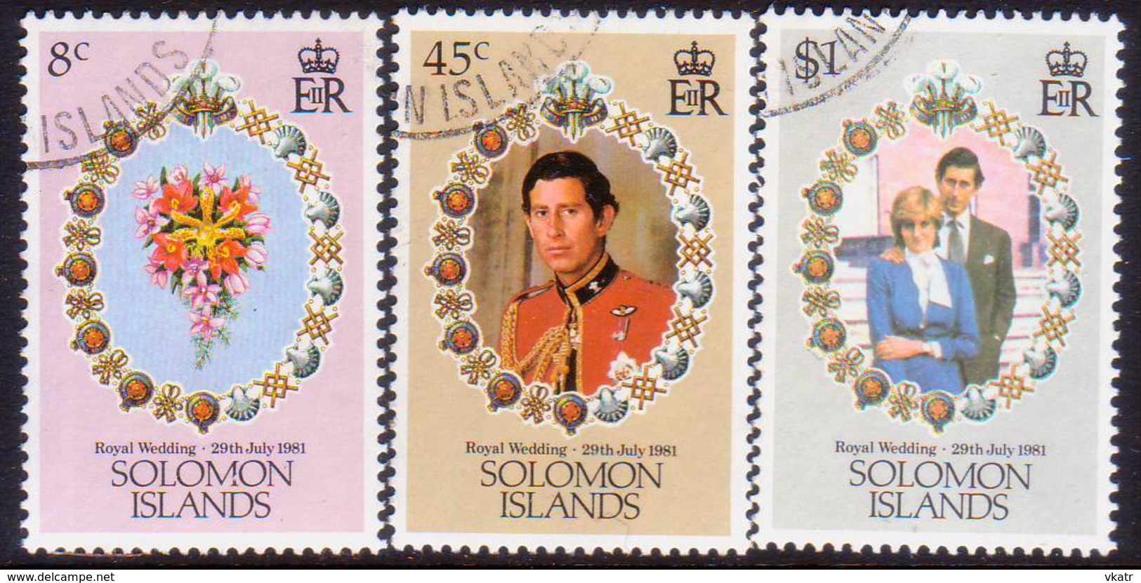 SOLOMON ISLANDS 1981 SG #445-47 Compl.set Used Royal Wedding - Solomon Islands (1978-...)