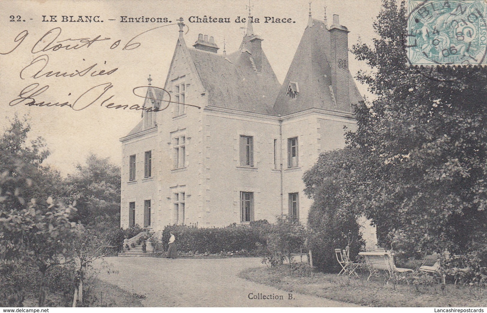 Postcard Le Blanc Environs Chateau De La Place PU 1906 My Ref  B13568 - Le Blanc