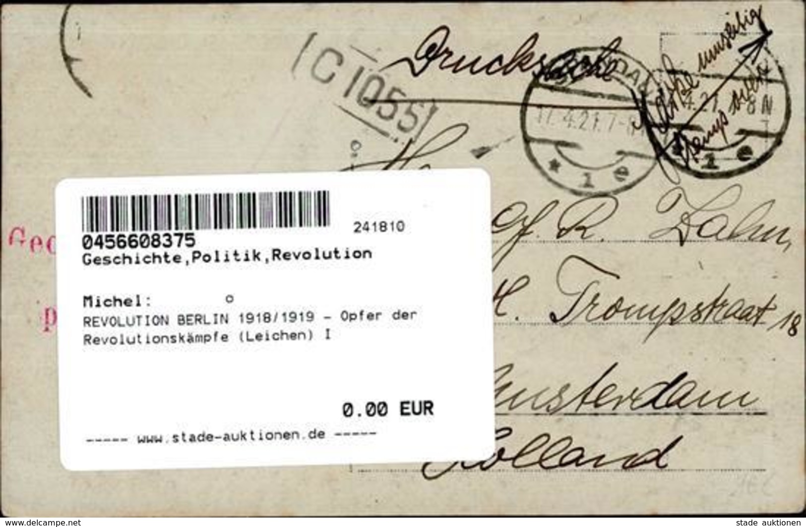 REVOLUTION BERLIN 1918/1919 - Opfer Der Revolutionskämpfe (Leichen) I - Histoire