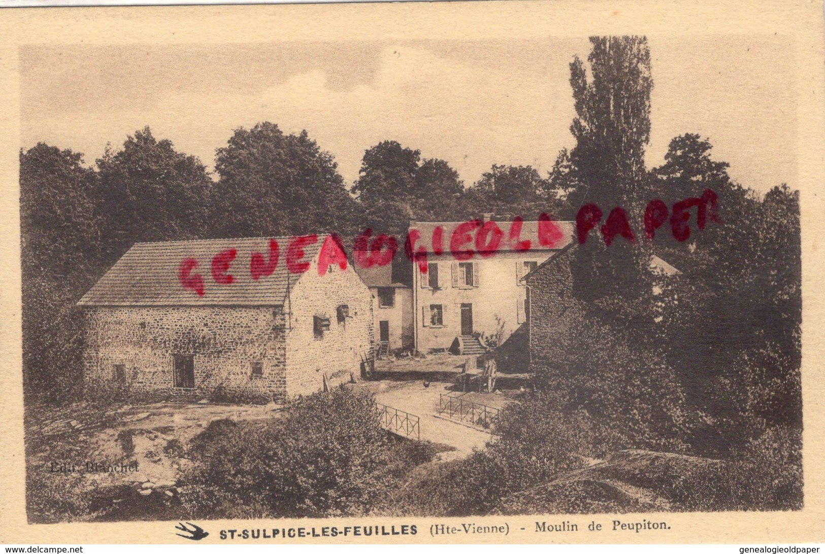 87 -ST  SAINT SULPICE LES FEUILLES - MOULIN DE PEUPITON 1938 - Saint Sulpice Les Feuilles