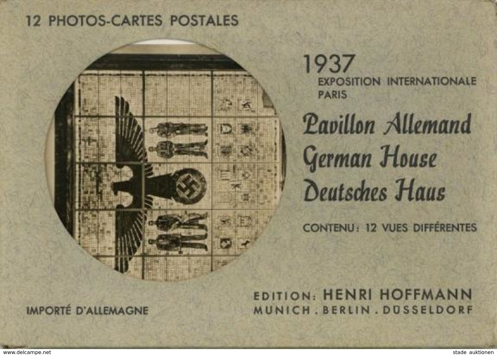 Propaganda WK II Deutsches Haus Exposition International Paris 12 Foto-Karten Im Orig. Ausgabeumschlag I-II - Guerra 1939-45