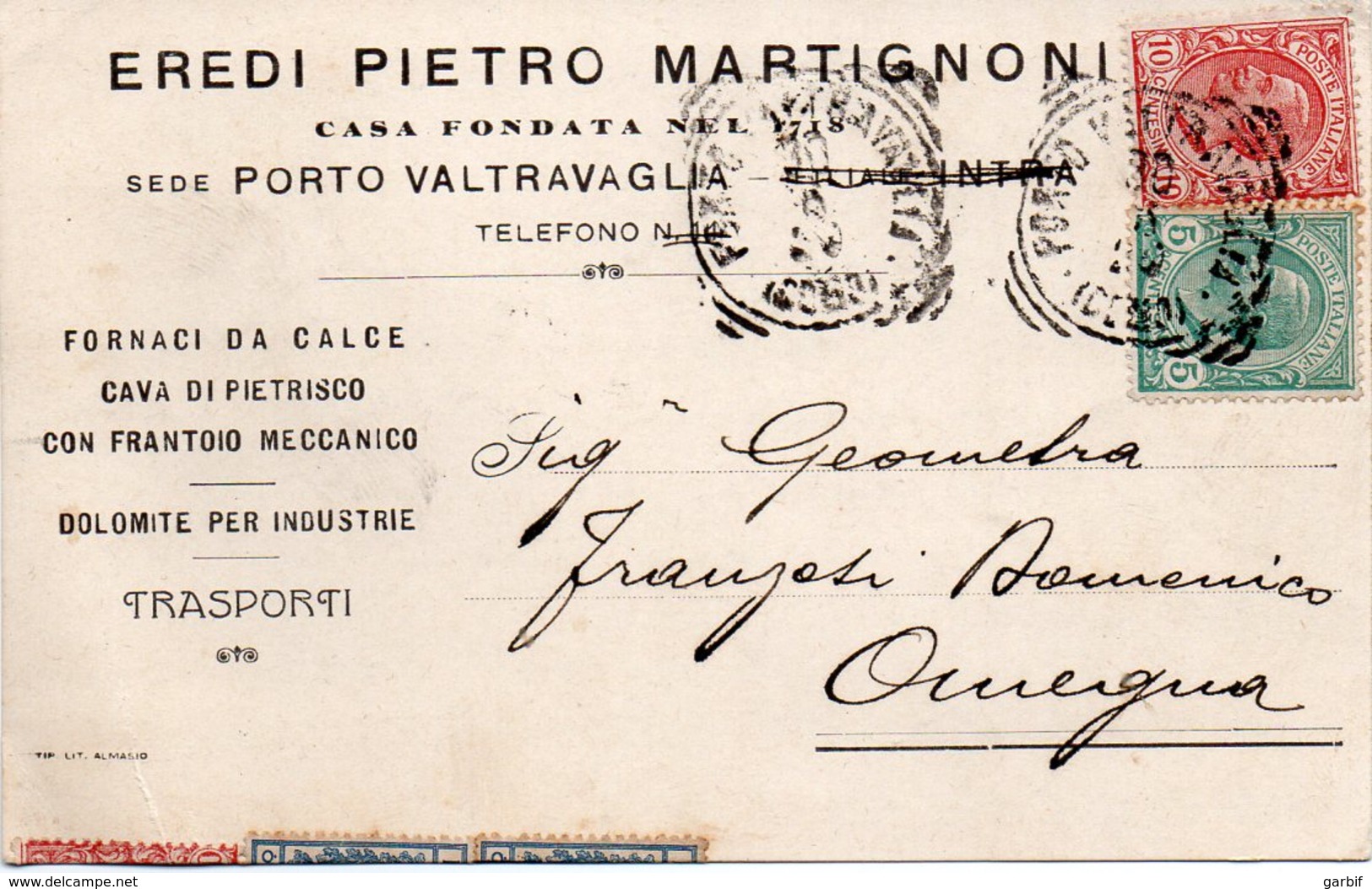 Varese - Porto Valtravaglia - Eredi Pietro Martignoni - Vg1920 - Varese