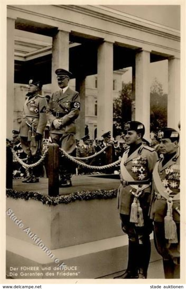 Hitler Mussolini WK II PH M 13 Foto AK I-II - Guerra 1939-45